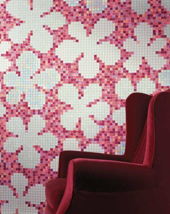 Bisazza Decori 20 Glass Flowers New Pink
