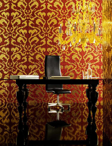 Bisazza Decori 20 Damasco Rosso Oro